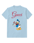 Sky Blue Candy Cane Sailor Duck Graphic T-Shirt - front product view