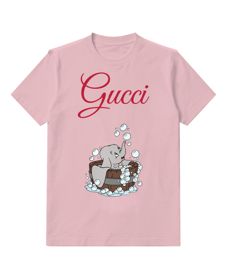 Blush Pink Elephant Bubble Bath Graphic T-Shirt - front product view
