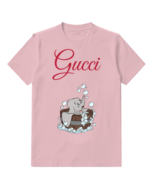 Blush Pink Elephant Bubble Bath Graphic T-Shirt - front product view