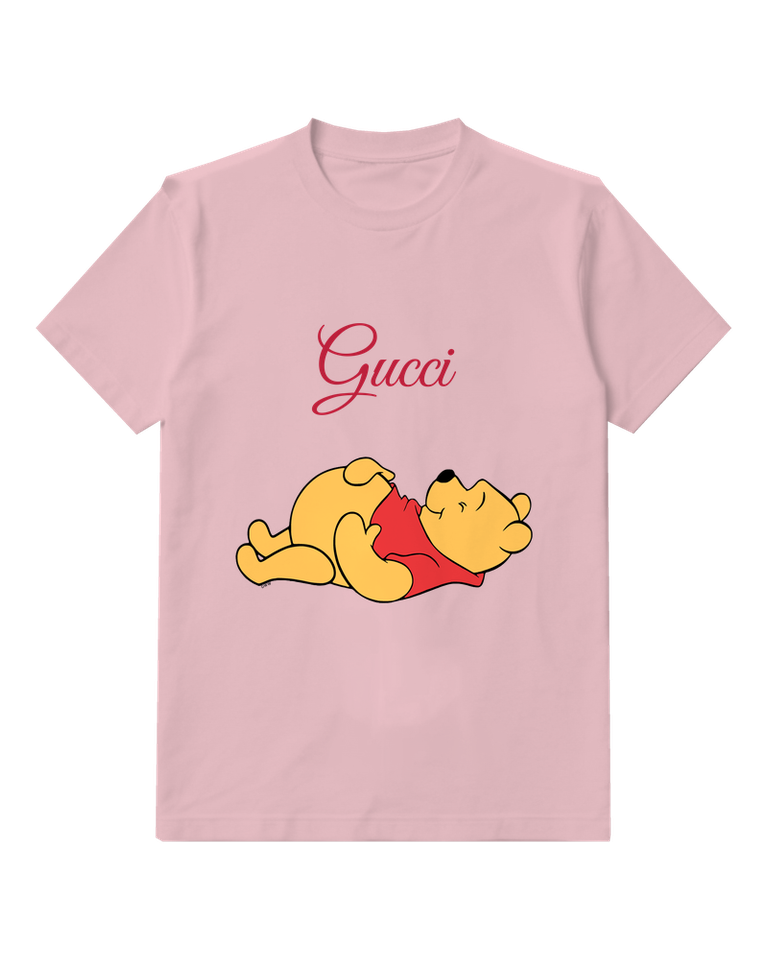 Blush Pink Reclining Golden Bear Graphic T-Shirt - front product view