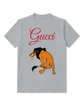 Light Gray Black Mane Prowling Lion Graphic T-Shirt - front product view