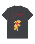 Charcoal Gray Honey Pot Bear Graphic T-Shirt - front product view