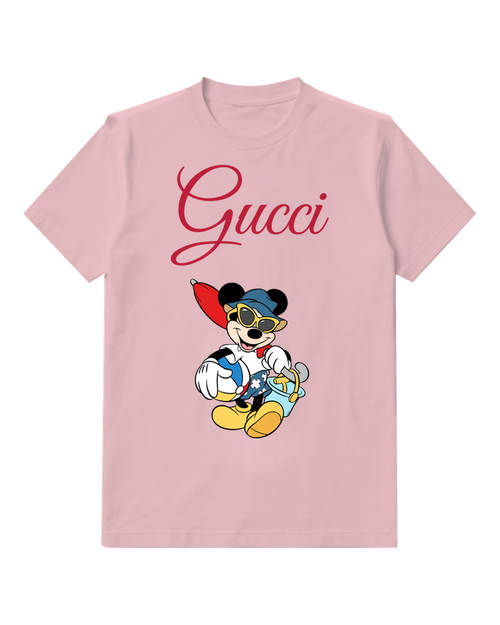 Blush Pink Pirate Sword Mouse Graphic T-Shirt - front product view