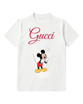 White Thoughtful Mouth Glove Mouse Graphic T-Shirt - front product view