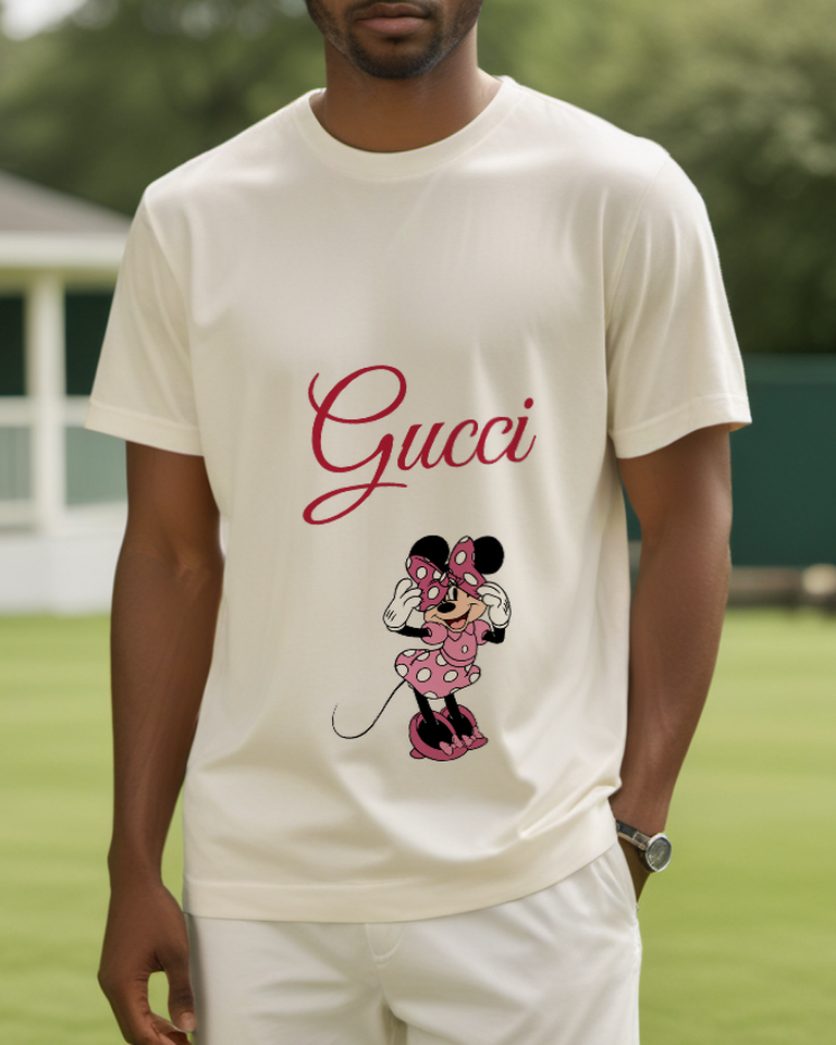 Ivory Bow Adjusting Polka Dot Mouse Graphic T-Shirt - styled view 5