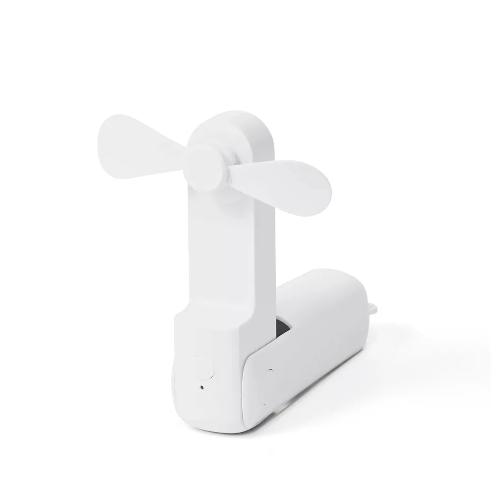 Foldable Handheld Mini Fan Two-Blade Portable Cooling Fan Built-in Rechargeable Battery Type-C One Button Control Pocket Fan for Travel Outdoor