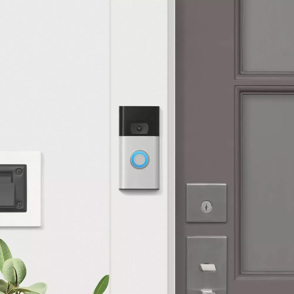 Wireless Battery Powered 1080P HD Video Doorbell Infrared Night Vision Custom Motion Zones Two-Way Audio Quick Preset Replies Alexa Compatible Smart Security Doorbell