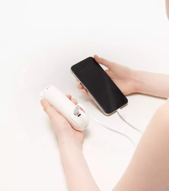 3-in-1 Foldable Handheld Mini Fan 4500mAh Built-in Power Bank Flashlight Function 3 Wind Speed Gears Compact Pocket Portable Cooling Fan