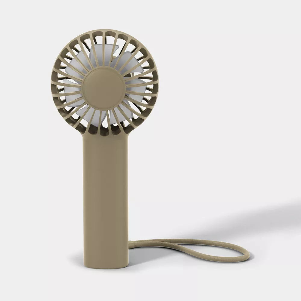 Rechargeable Handheld Mini Fan 3 Adjustable Wind Speeds USB-C Charging Up To 7 Hours Runtime Compact Portable Cooling Fan with Anti-Lost Lanyard