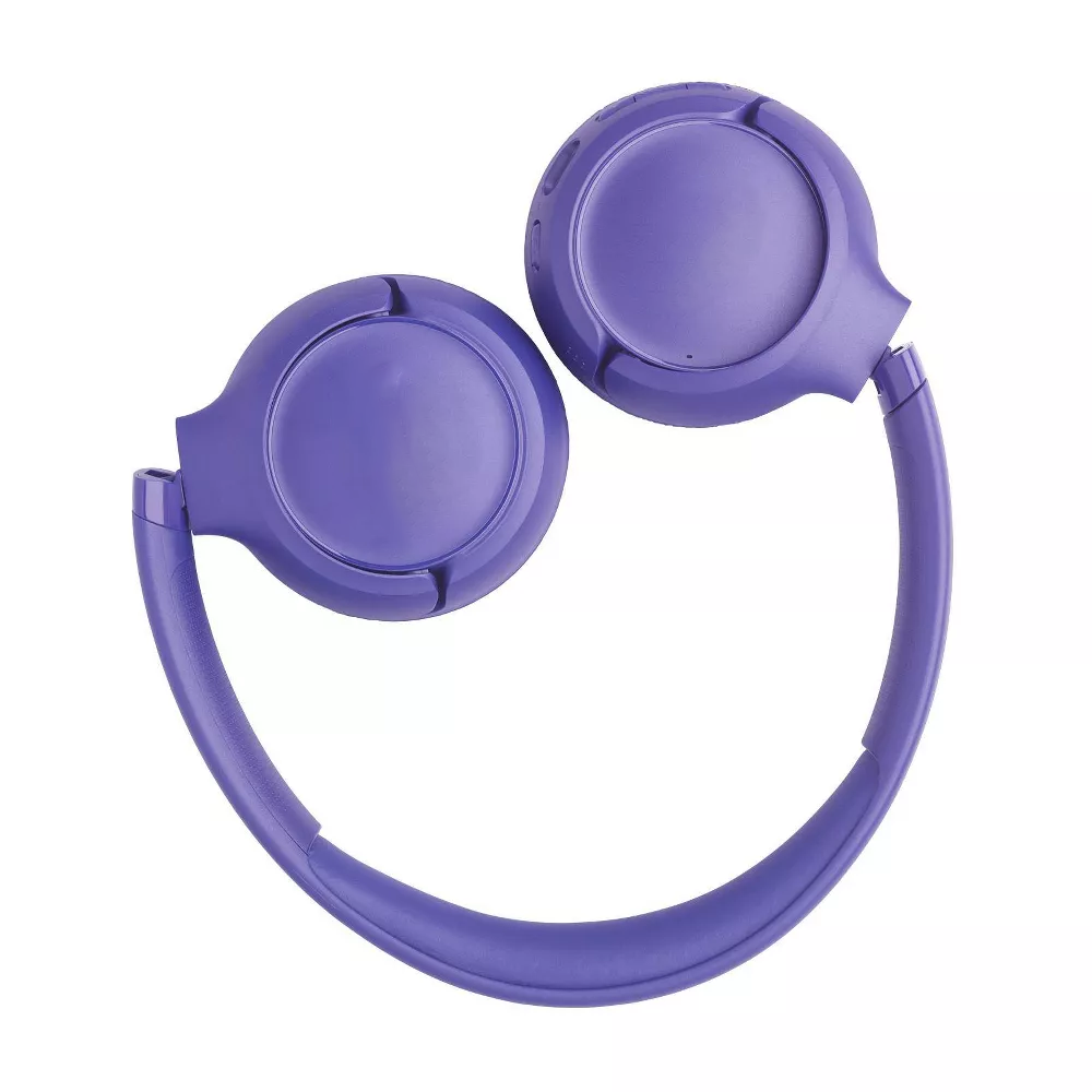 Wireless Bluetooth On-Ear Headphones Pure Bass Sound Bluetooth 6.0 Dual Beamforming Microphones Up To 76H Playback Fast Charge Foldable Lightweight Multi-Point Connection Headset