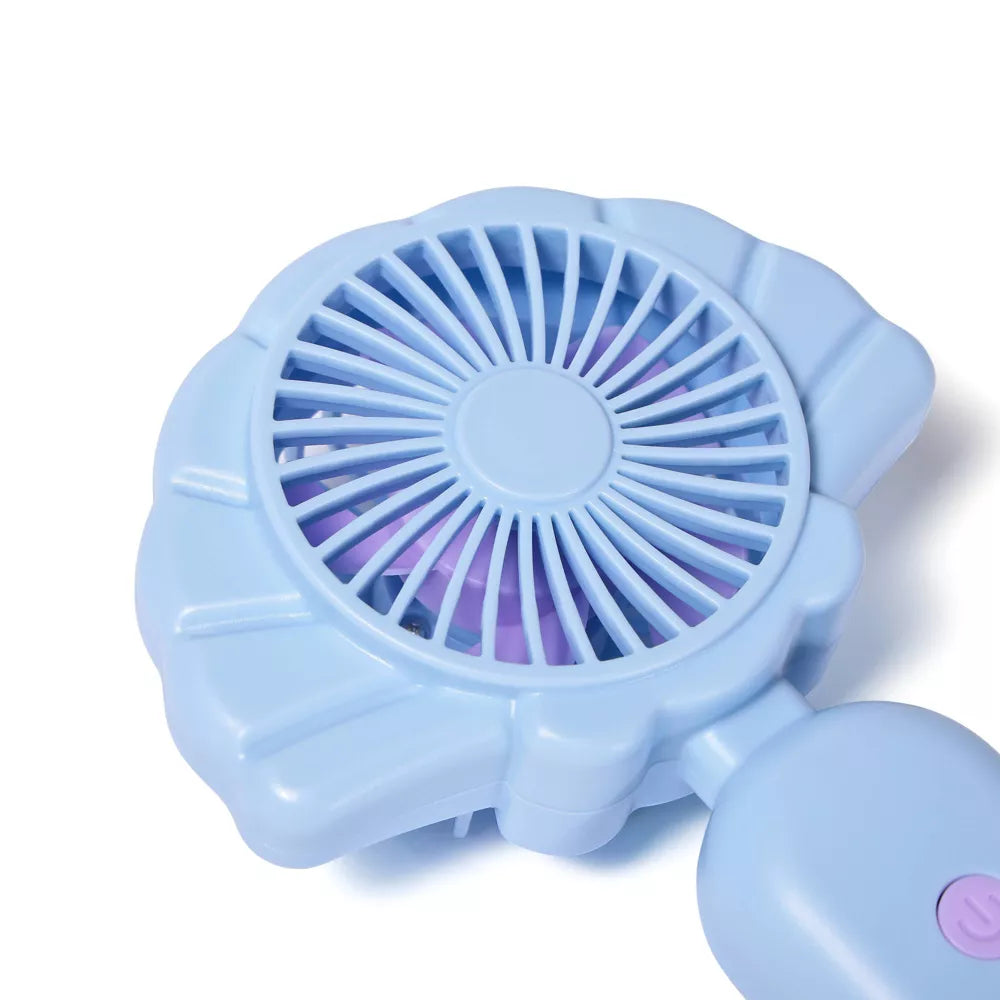 Portable Rechargeable Handheld Fan 3-in-1 Multi Style Shell Fan Clip Fan Neck Fan Type-C Charging Low Noise Lightweight Outdoor Cooling Fan