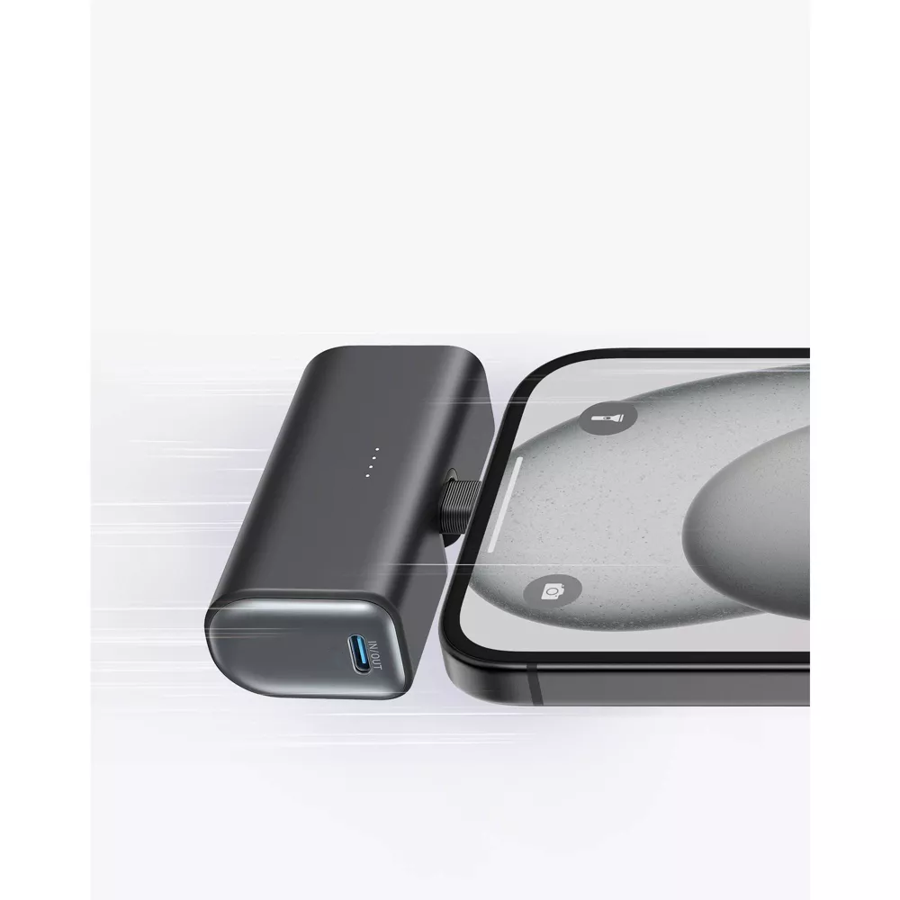 Pocket Power Bank 5000mAh 22.5W Fast Charging Foldable Built-in USB-C Plug PIQ3.0 PD QC SCP Protocol Ultra Compact Cable-Free Portable External Battery