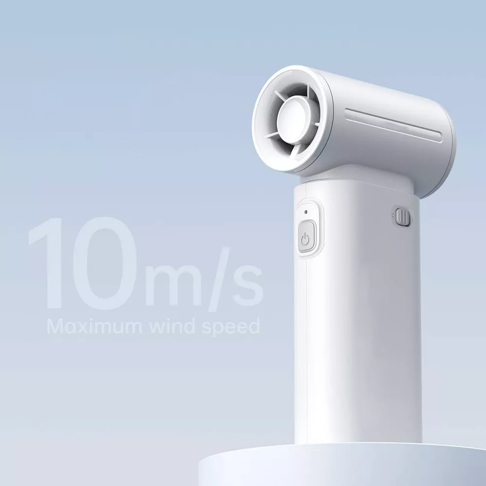 Turbo Handheld Mini Fan 5 Adjustable Wind Speeds 3600mAh Large Capacity Battery Up To 12H Runtime USB-C Fast Charge Low Noise Ergonomic Portable Cooling Fan