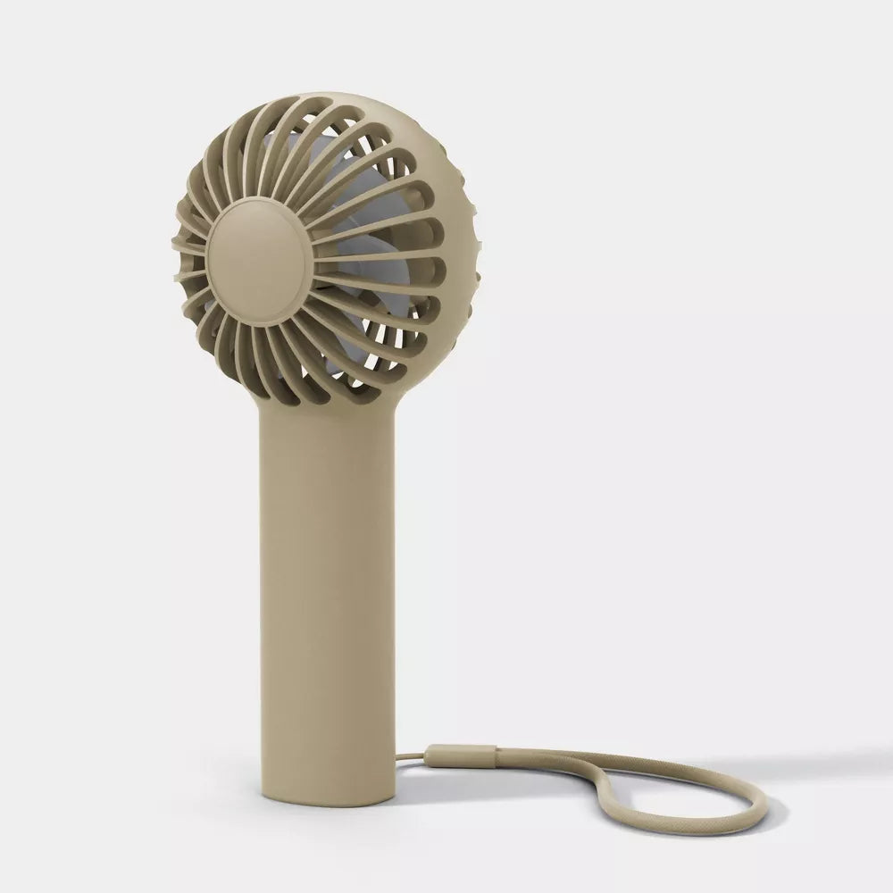 Rechargeable Handheld Mini Fan 3 Adjustable Wind Speeds USB-C Charging Up To 7 Hours Runtime Compact Portable Cooling Fan with Anti-Lost Lanyard