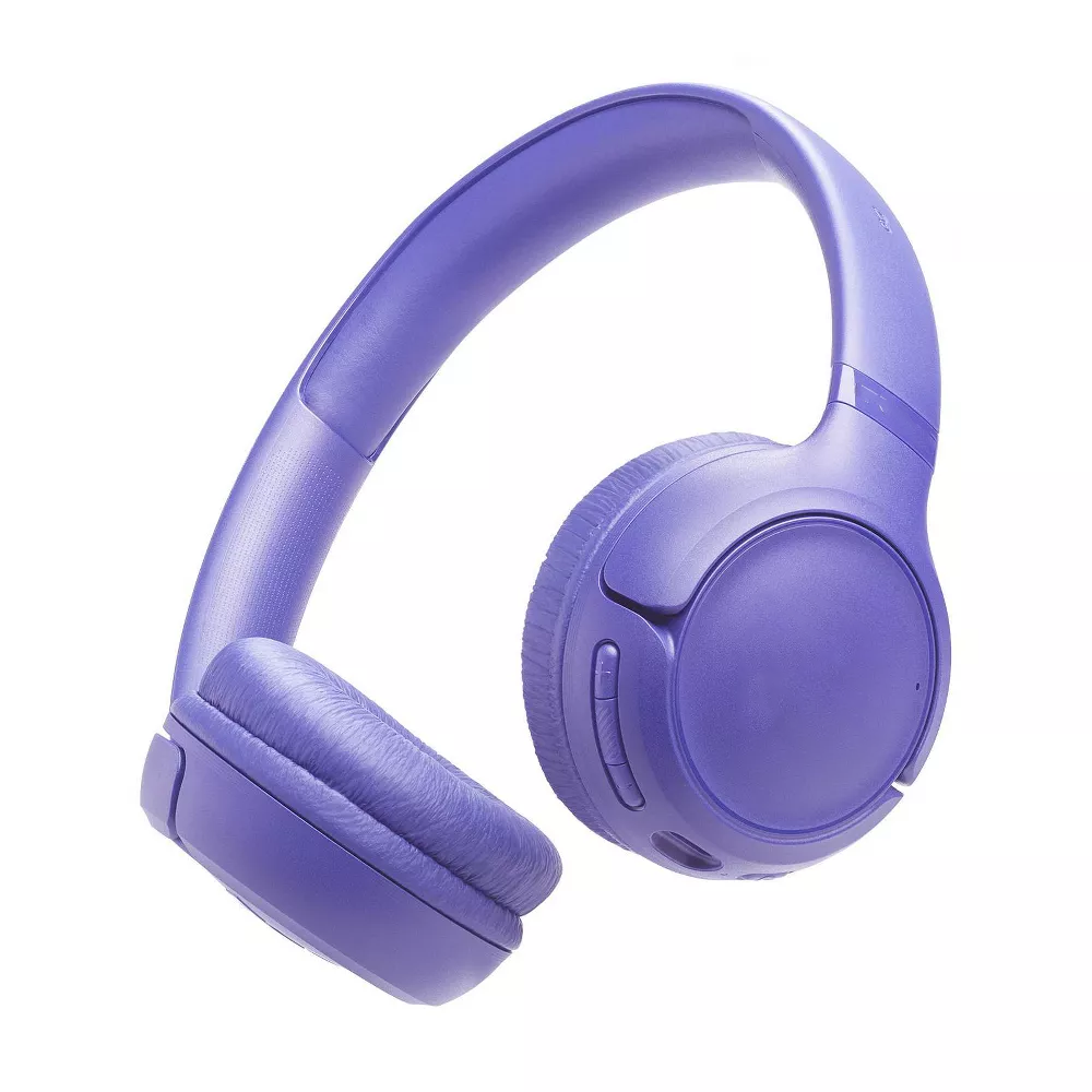 Wireless Bluetooth On-Ear Headphones Pure Bass Sound Bluetooth 6.0 Dual Beamforming Microphones Up To 76H Playback Fast Charge Foldable Lightweight Multi-Point Connection Headset
