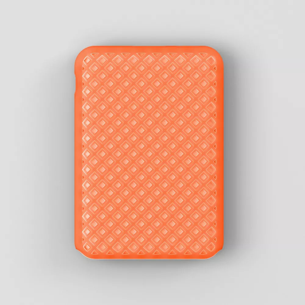 Jelly Translucent Portable Power Bank 5000mAh Pocket Size Lightweight External Battery Pack Multi Color Matte Anti-Slip Grid Surface