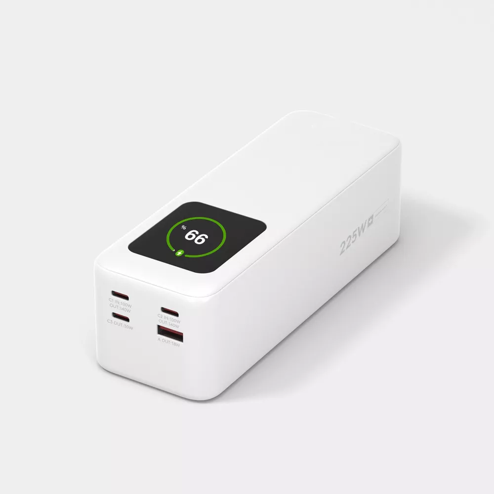 25200mAh High Capacity Portable Power Bank 225W Max Multi-Port Fast Charging Digital Display Airline Safe External Battery Pack for Laptops Phones Tablets