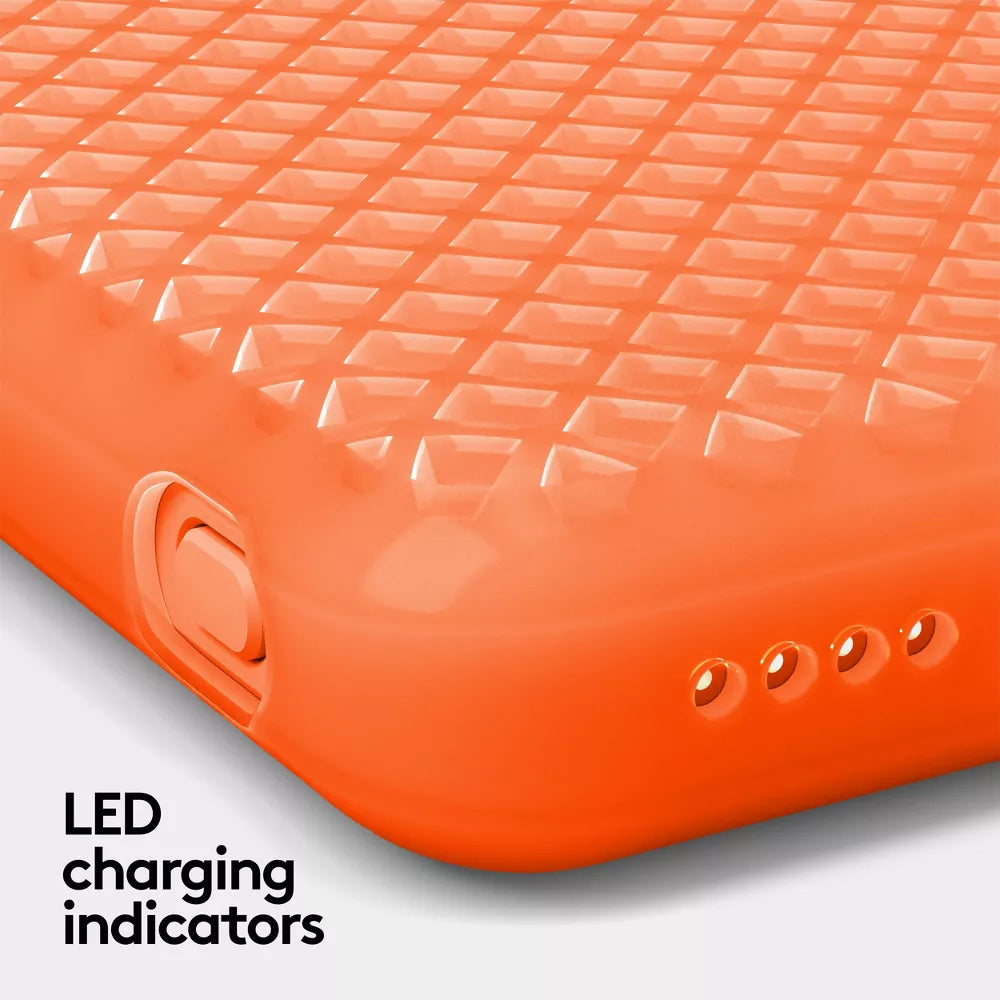 Jelly Translucent Portable Power Bank 5000mAh Pocket Size Lightweight External Battery Pack Multi Color Matte Anti-Slip Grid Surface