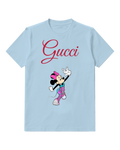 Sky Blue Headband Workout Mouse Graphic T-Shirt - front product view