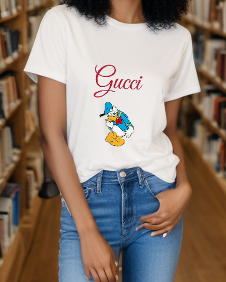 Ivory Thoughtful Seated Sailor Duck Graphic T-Shirt - styled view 5