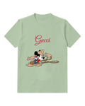 Sage Green Lasso Cowboy Mouse Graphic T-Shirt - front product view
